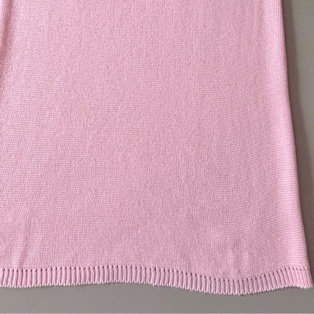 Vintage 80s Angled Cable Knit V-Neck Sweater Knee Length Skirt Two-Piece Set - Picture 5 of 13